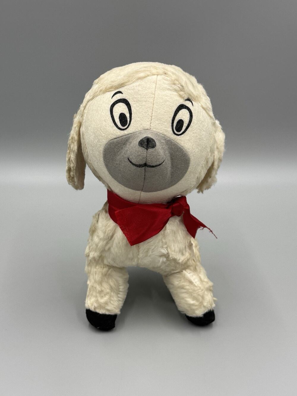 Vintage Pamper Lamb Gillette Co Stuffed Animal Ad Collectible 9” READ DETAILS